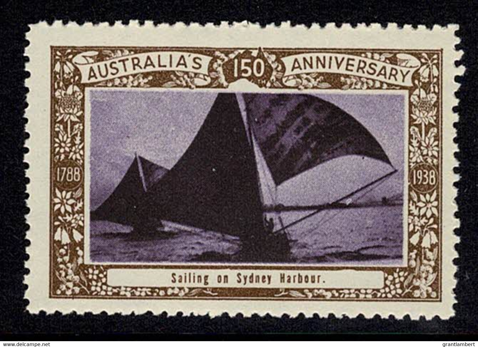 Australia 1938 Sailing On Sydney Harbour - NSW 150th Anniversary Cinderella MNH - Cinderelas