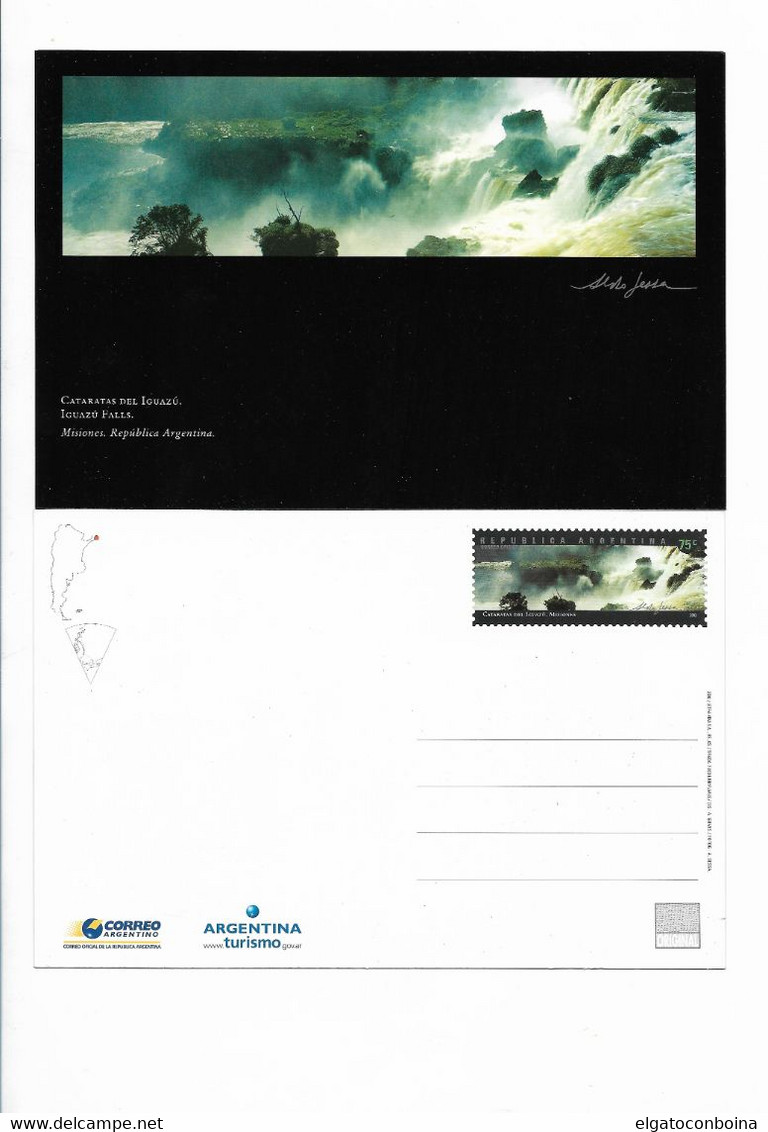 ARGENTINA 2002 IGUAZU FALLS NATURE LANDSCAPES POSTCARD POSTAL STATIONERY - Unused Stamps