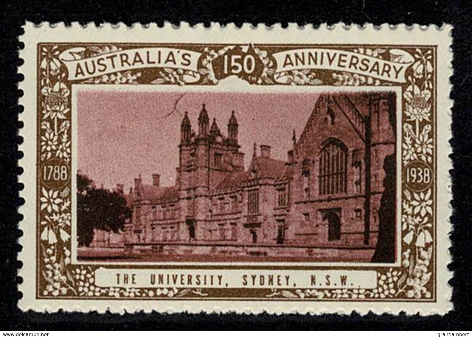 Australia 1938 The University, Sydney  - NSW 150th Anniversary Cinderella MNH - Cinderella