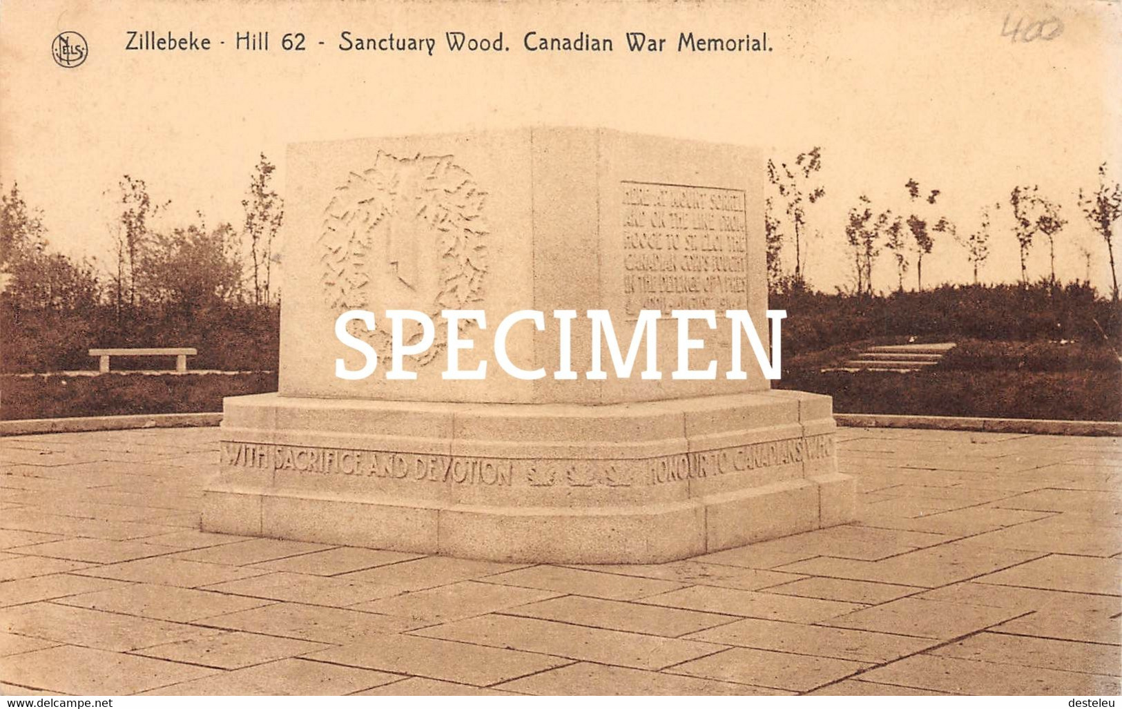 Hill 60 Memorial Santuary Wood Canadian War Memorial - Zillebeke - Ieper