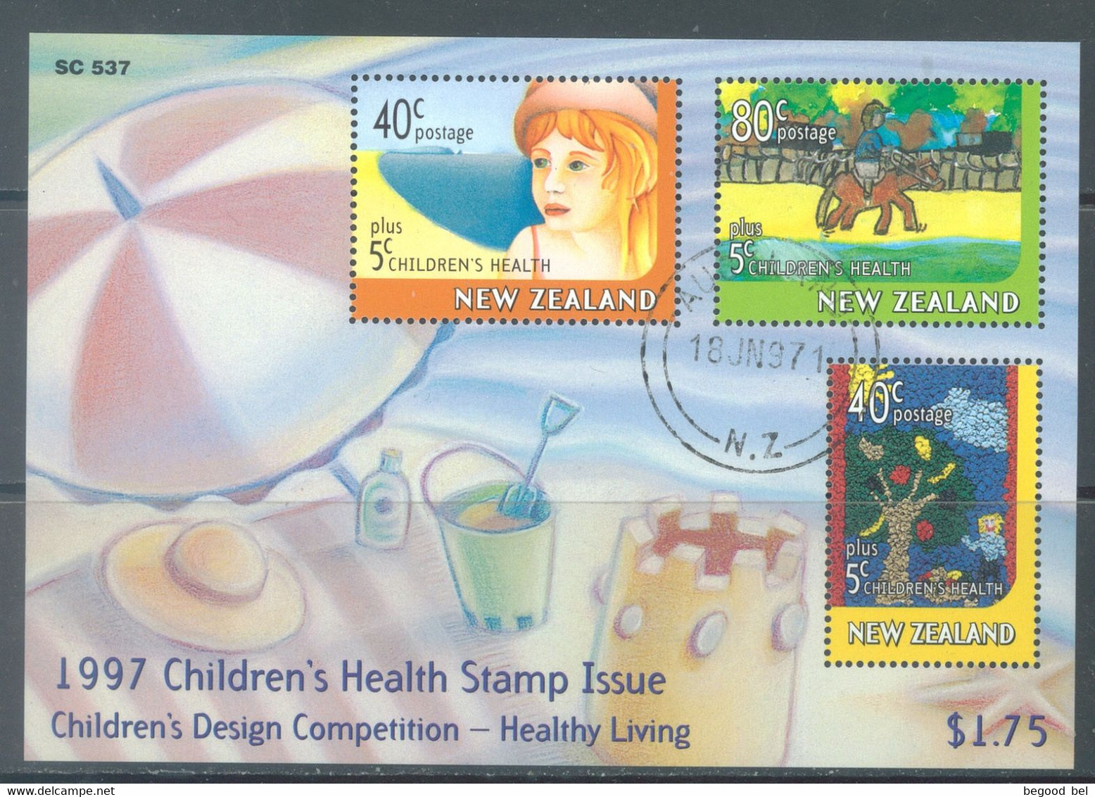 NEW ZEALAND - USED/OBLIT. - 1997 - CHILDREN'S HEALTH - Yv 116 -  Lot 22056 - Blocks & Kleinbögen