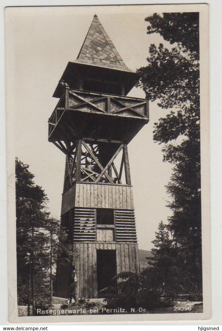 Austria Österreich Pernitz Roseggerwarte Niederösterreich Tower Turm RPPC Real Photo 11885 Post Card Postkarte POSTCARD - Pernitz