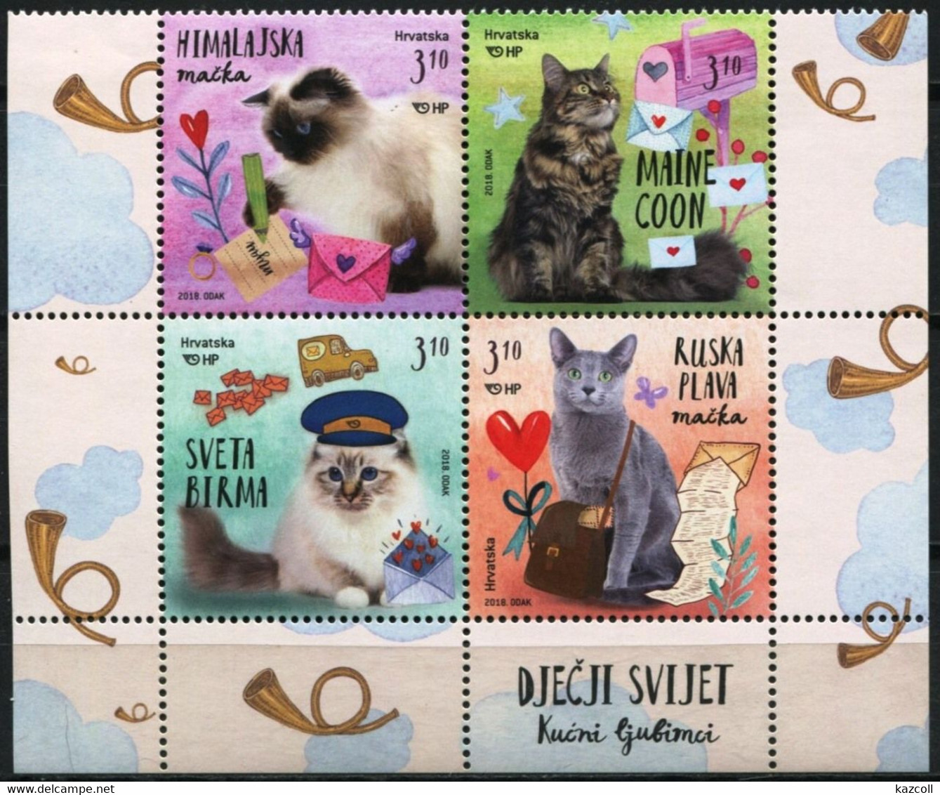 Croatia 2018.    Cats. Kittens. Fauna. Animals.  MNH - Kroatien