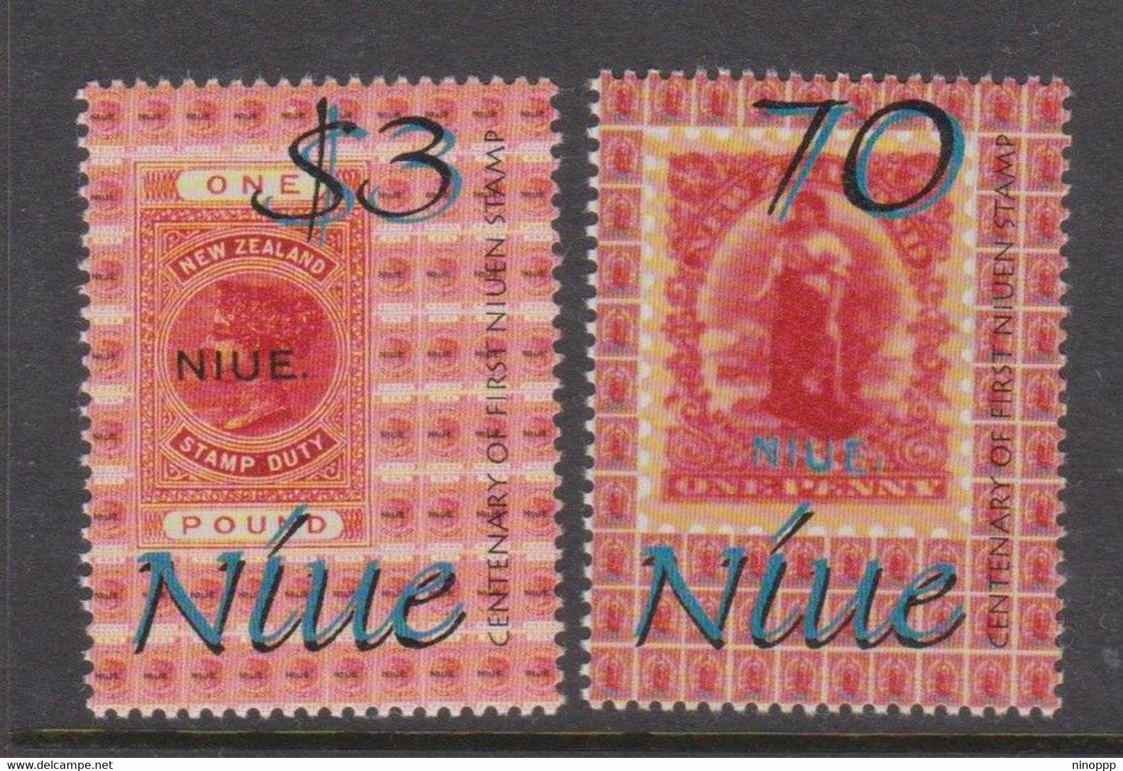 Niue  956-57 2001 100th Anniversary First Stamp Mint Never Hinged - Niue