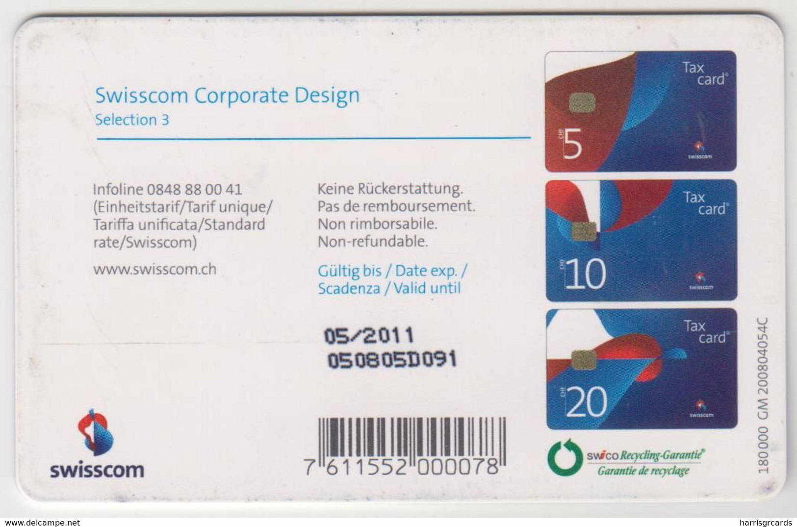 SWITZERLAND - Corporate Design I, 20 Fr, Tirage 180,000, 05/08, Used - Svizzera