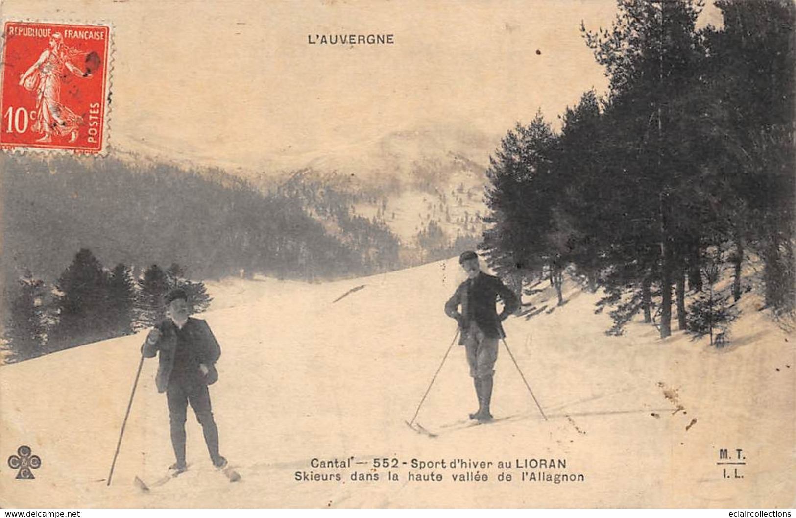 Le Lioran        15         Skieurs Dans La Haute Vallée De L'Allagnon      (Voir Scan) - Altri & Non Classificati