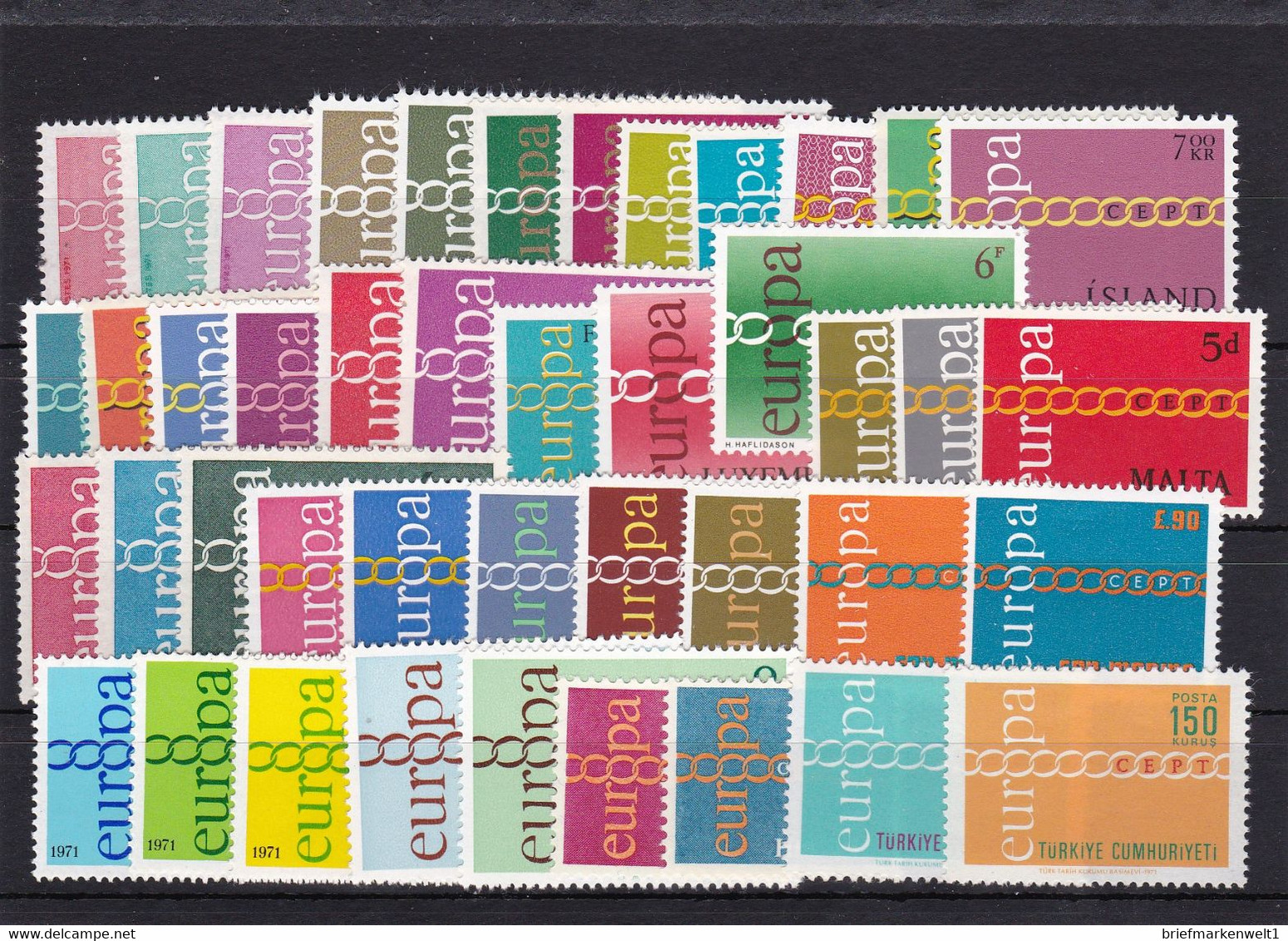 Europa Cept, Kpl. Jahrgang 1971** (K 6807) - Années Complètes