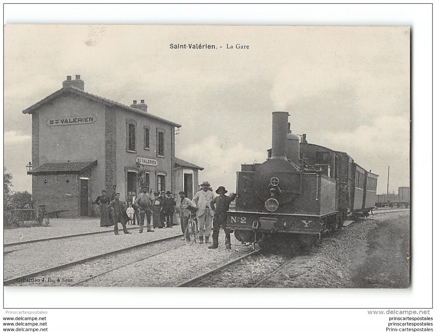 CPA 89 Saint Valerien La Gare Et Le Train Tramway Ligne De Sens Egreville - Saint Valerien