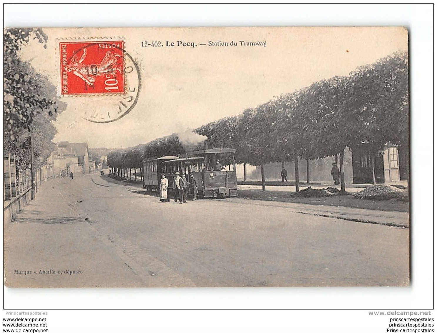 CPA 78 Le Pecq Station Des Tramways Ligne De Paris Saint Germain PSG - Le Pecq