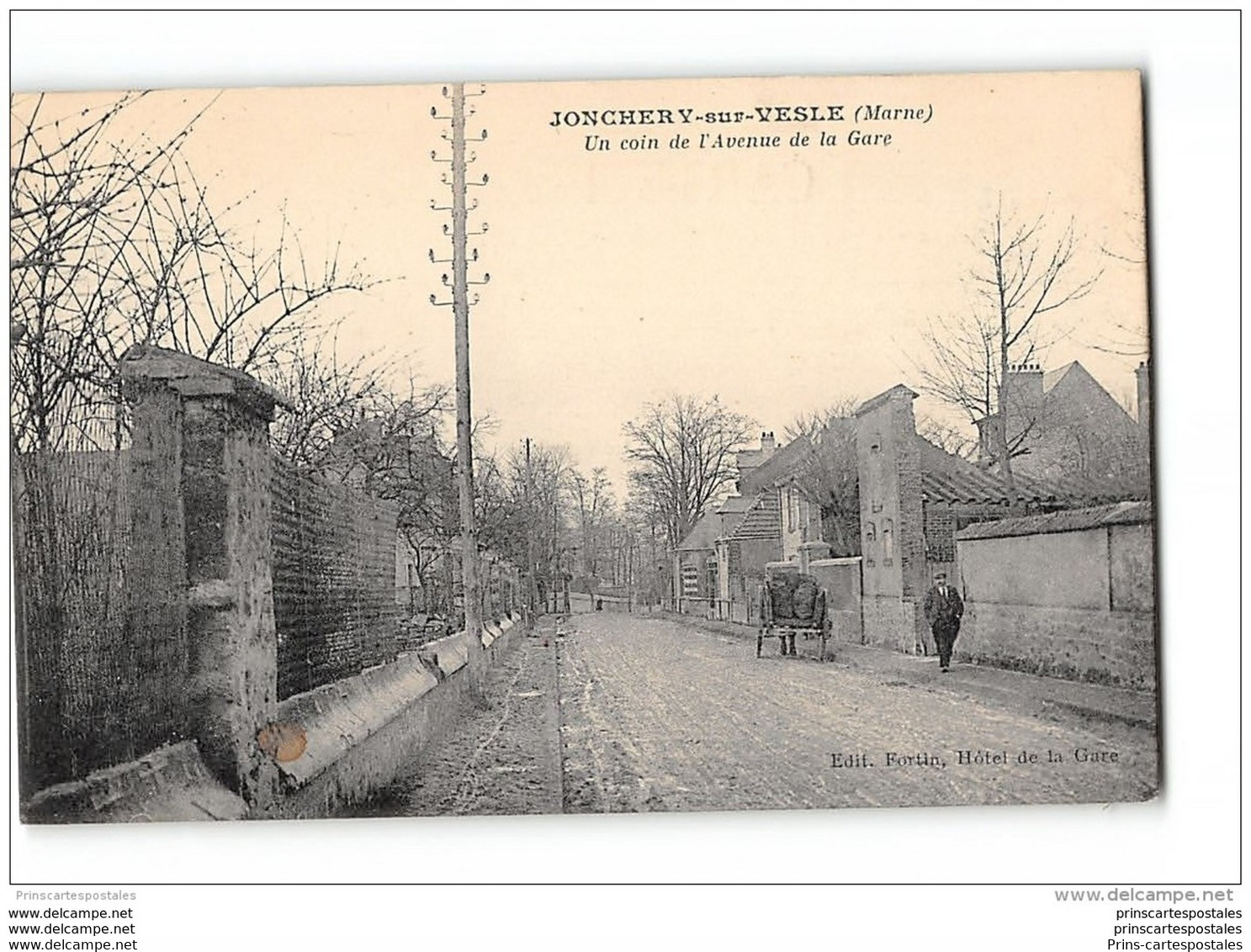 CPA  51 Jonchery Sur Vesle Un Coin De L'Avenue De La Gare - Jonchery-sur-Vesle