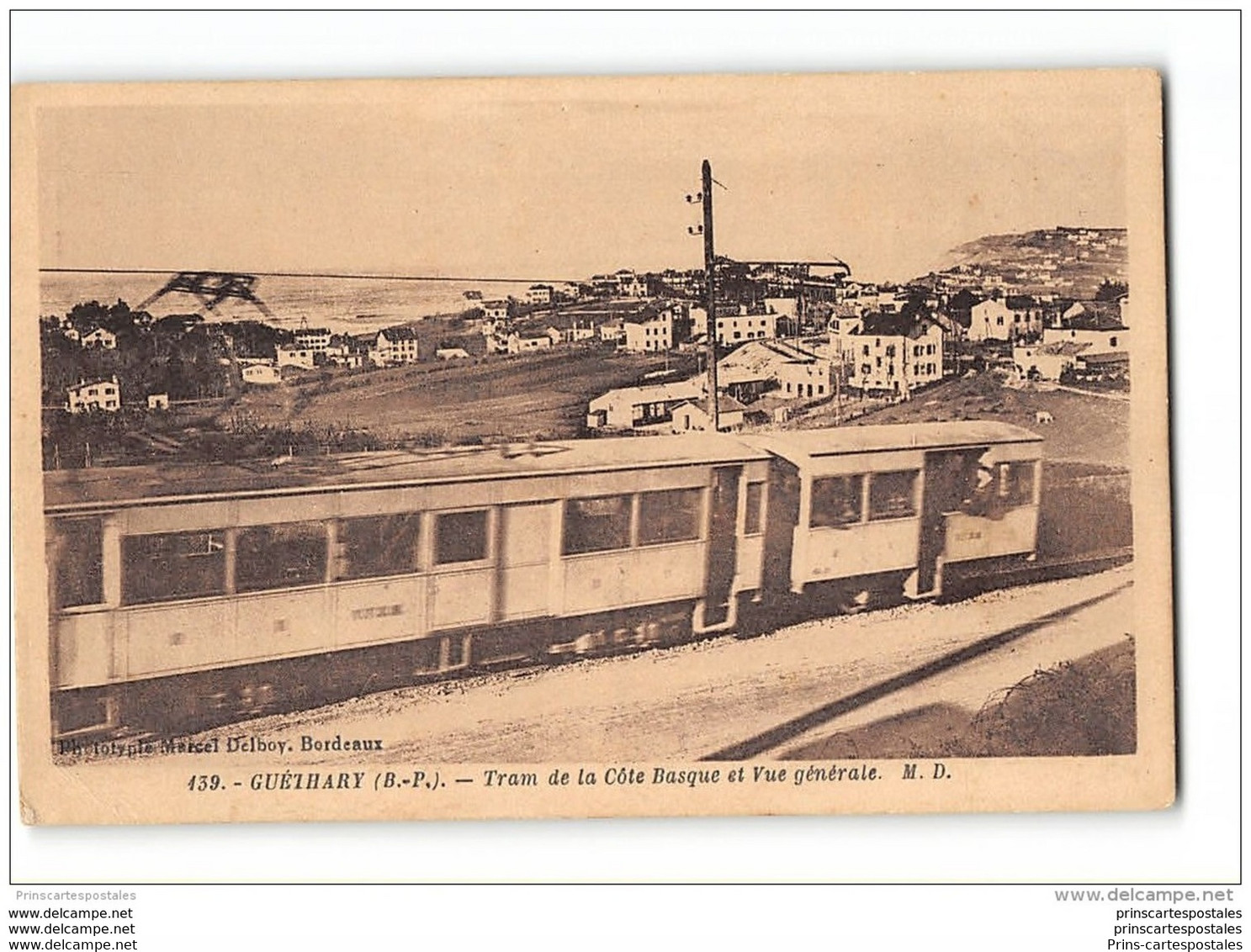 CPA 64 Guethary Le Tramway De La Ligne De Bayonne Biarritz Hendaye - Guethary