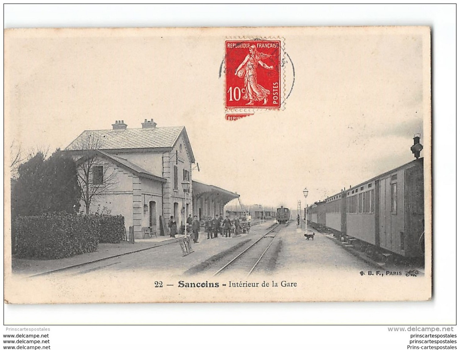 CPA 18 Sancoins La Gare Et Le Train Tramway Ligne De Chateaumeillant La Guerche - Sancoins
