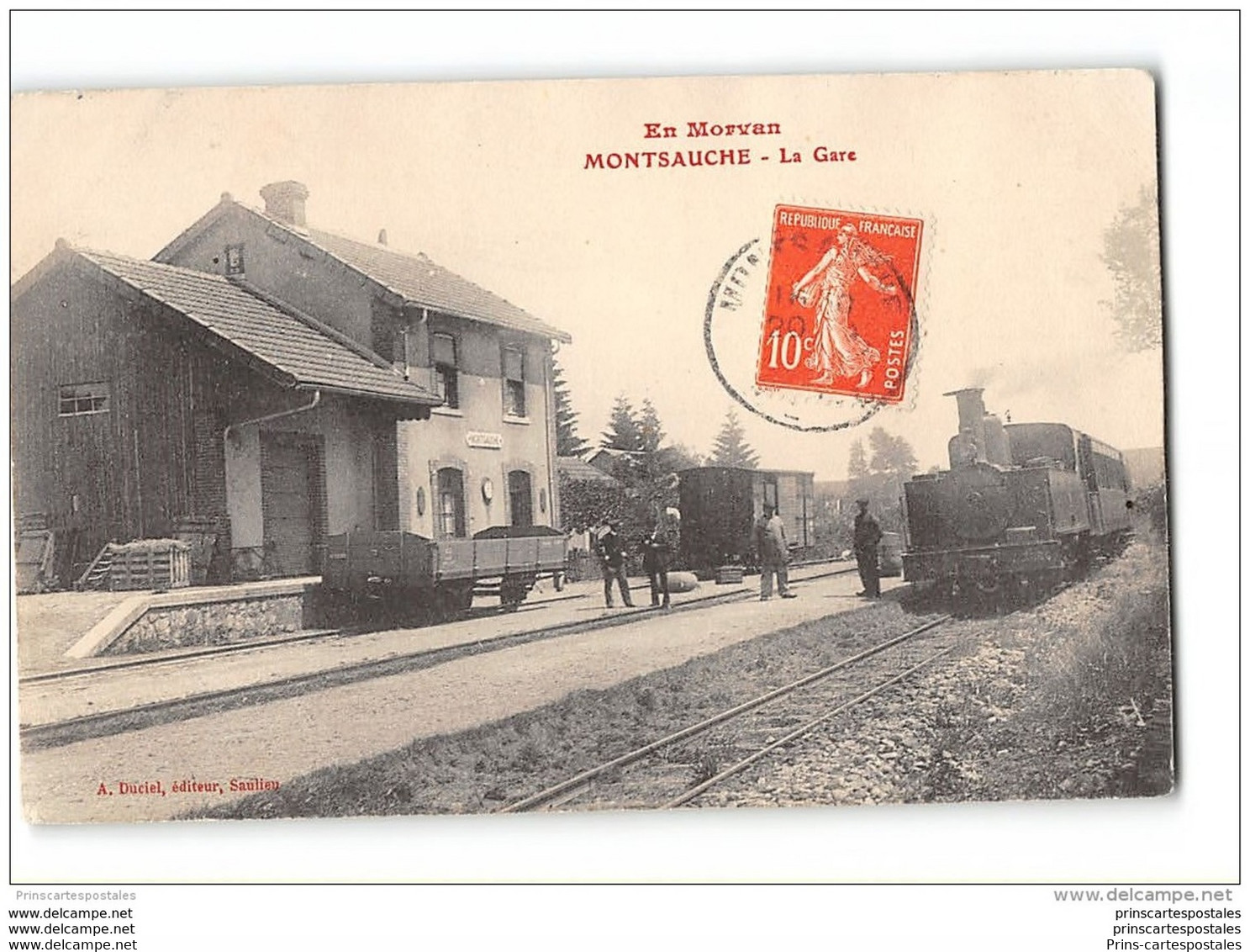 CPA 58 Montsauche La Gare Et Le Train Tramway Ligne De Nevers Saulieu - Montsauche Les Settons