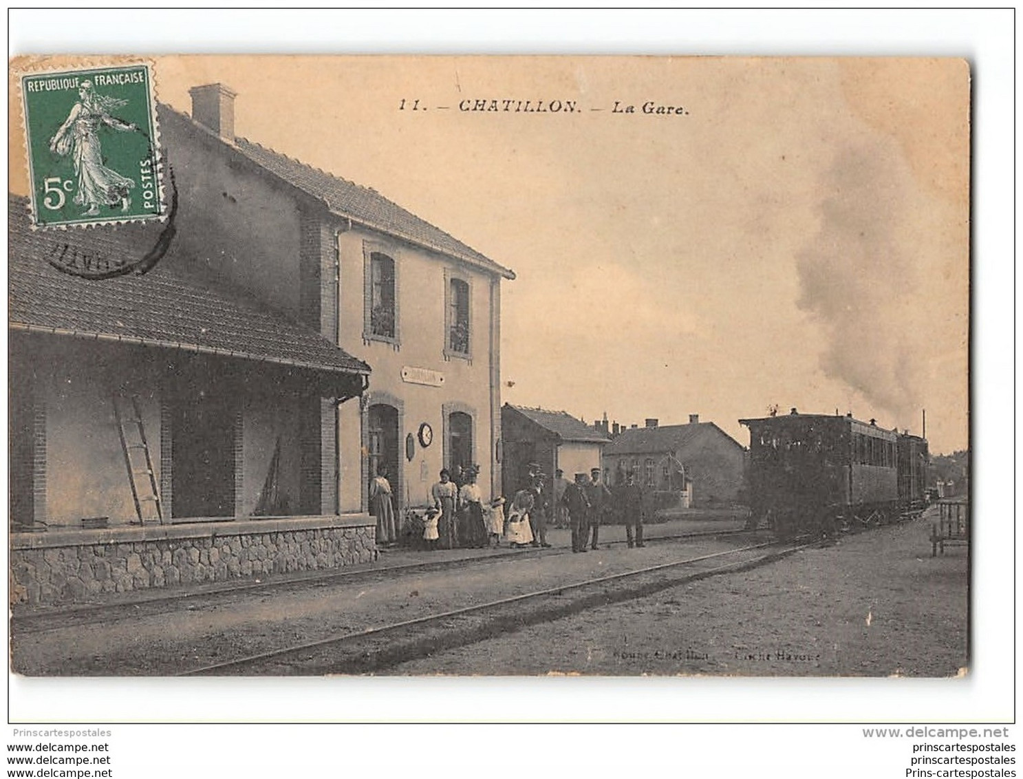 CPA 58 Chatillon La Gare Et Le Train Tramway Ligne De Saint Saulge Moulins Engilbert - Chatillon En Bazois