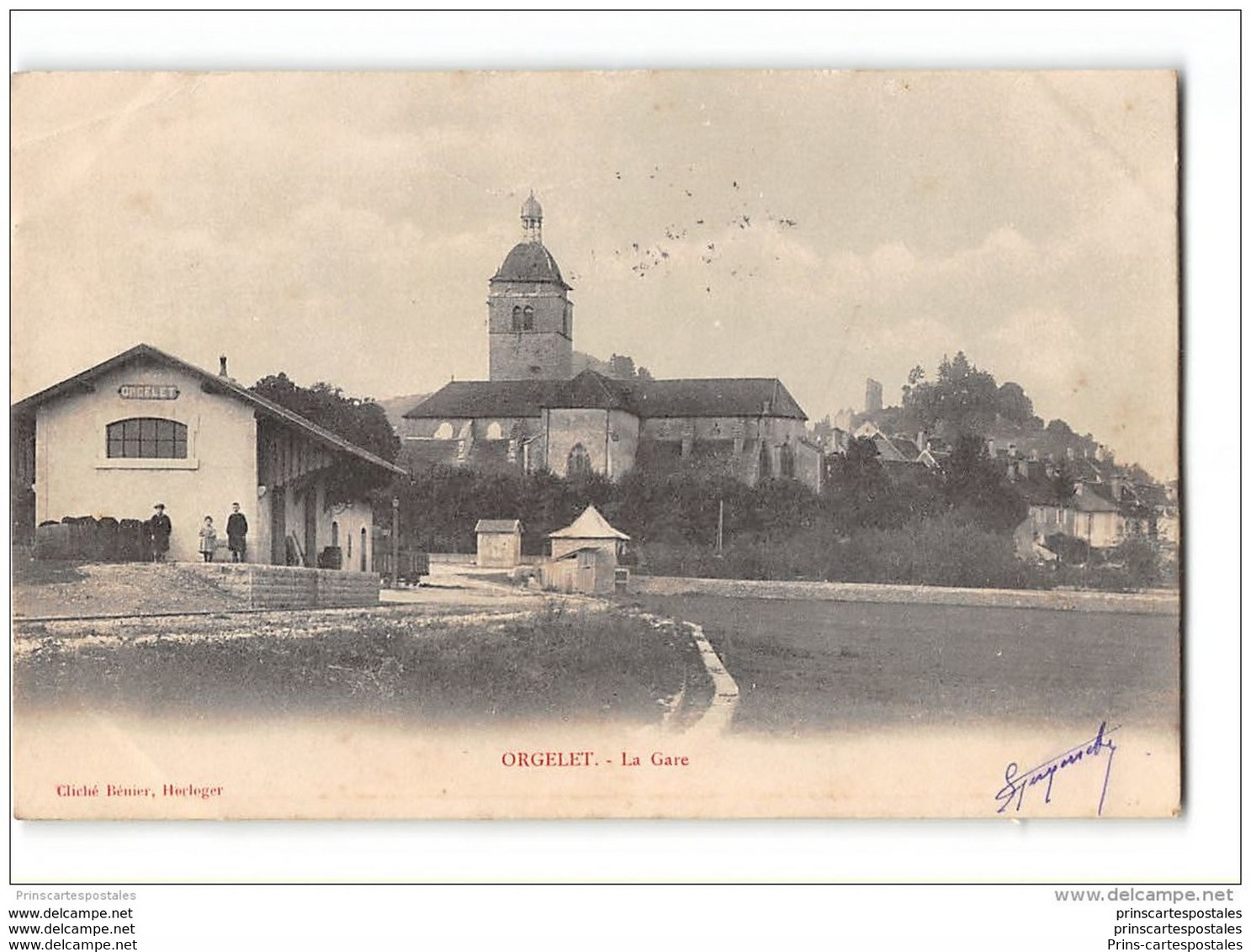 CPA 39 Orgelet La Gare - Bifurcation Arinthod - Orgelet