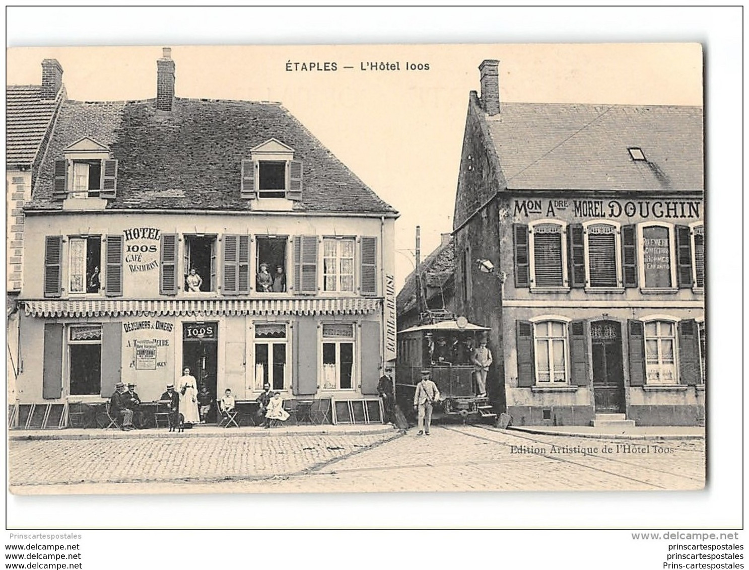 CPA 62 Etaples Sur Mer Hotel Loos Et Le Tramway Ligne D'Etaples Paris Plage - Etaples