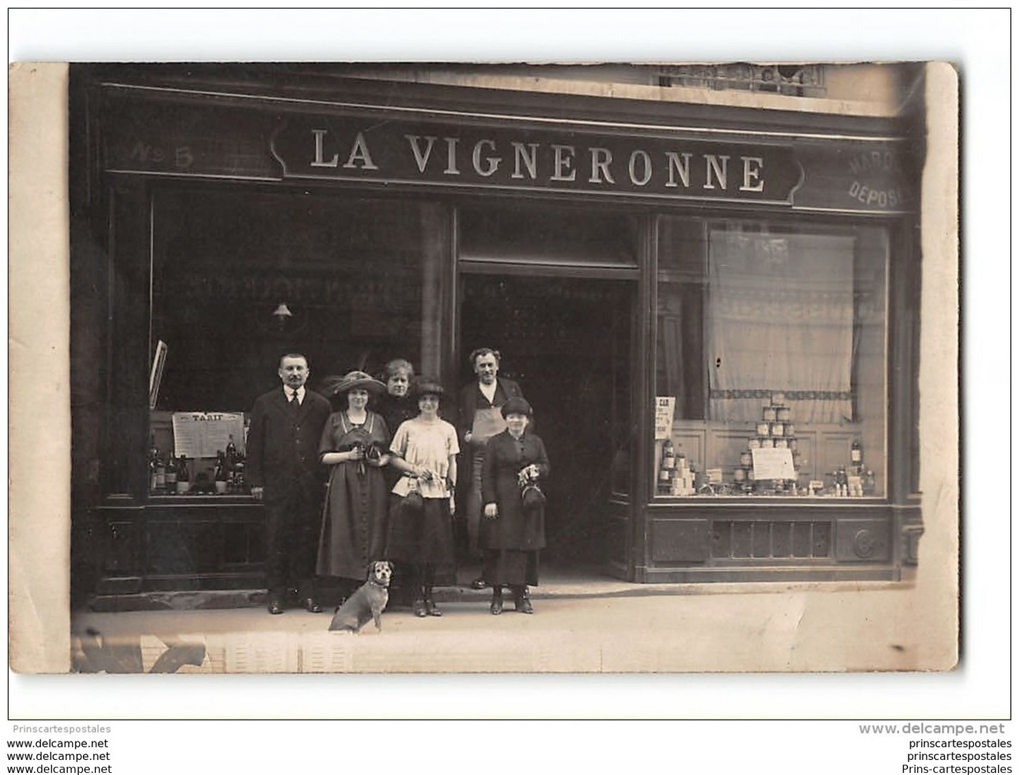 CPA Carte Photo à Situer Devanture D'epicerie Vins La Vigneronne - Other & Unclassified