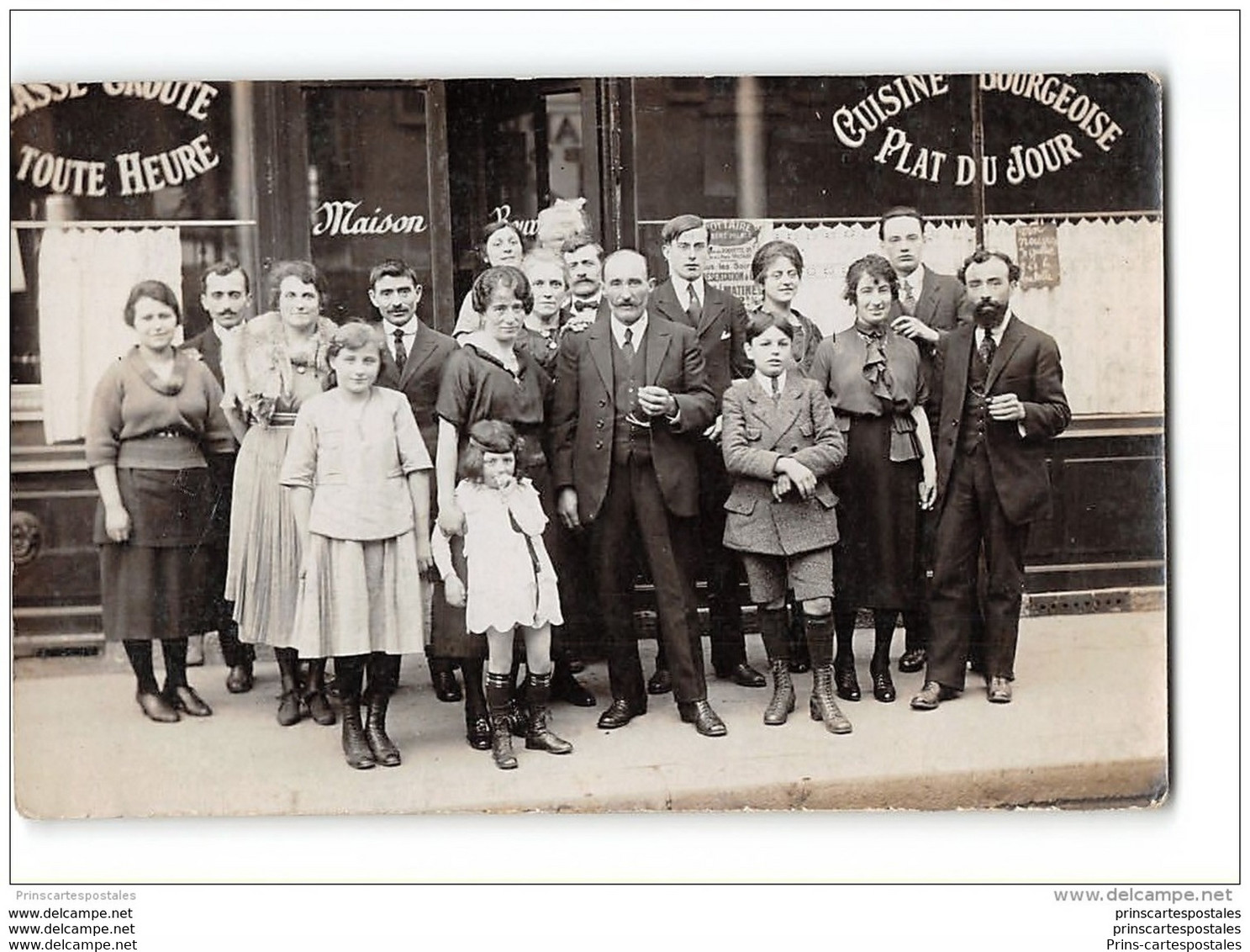 CPA Carte Photo à Situer Devanture De Café Restaurant - Autres & Non Classés