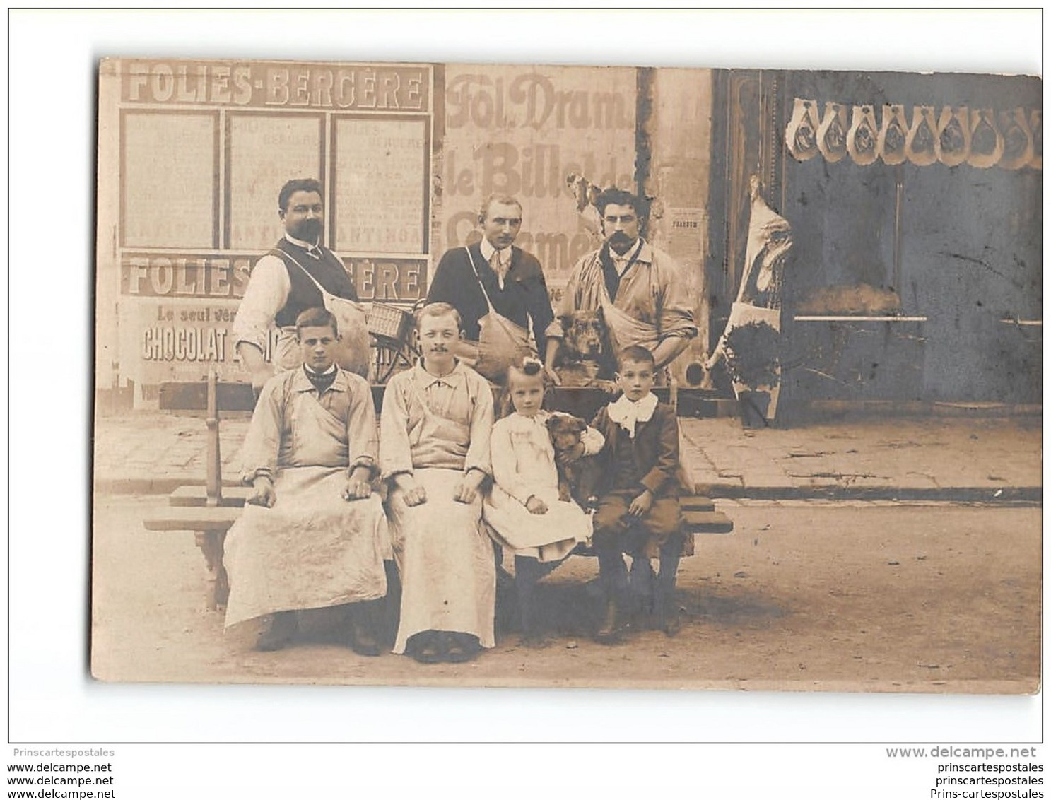 CPA Carte Photo à Situer Devanture De Boucherie - Sonstige & Ohne Zuordnung