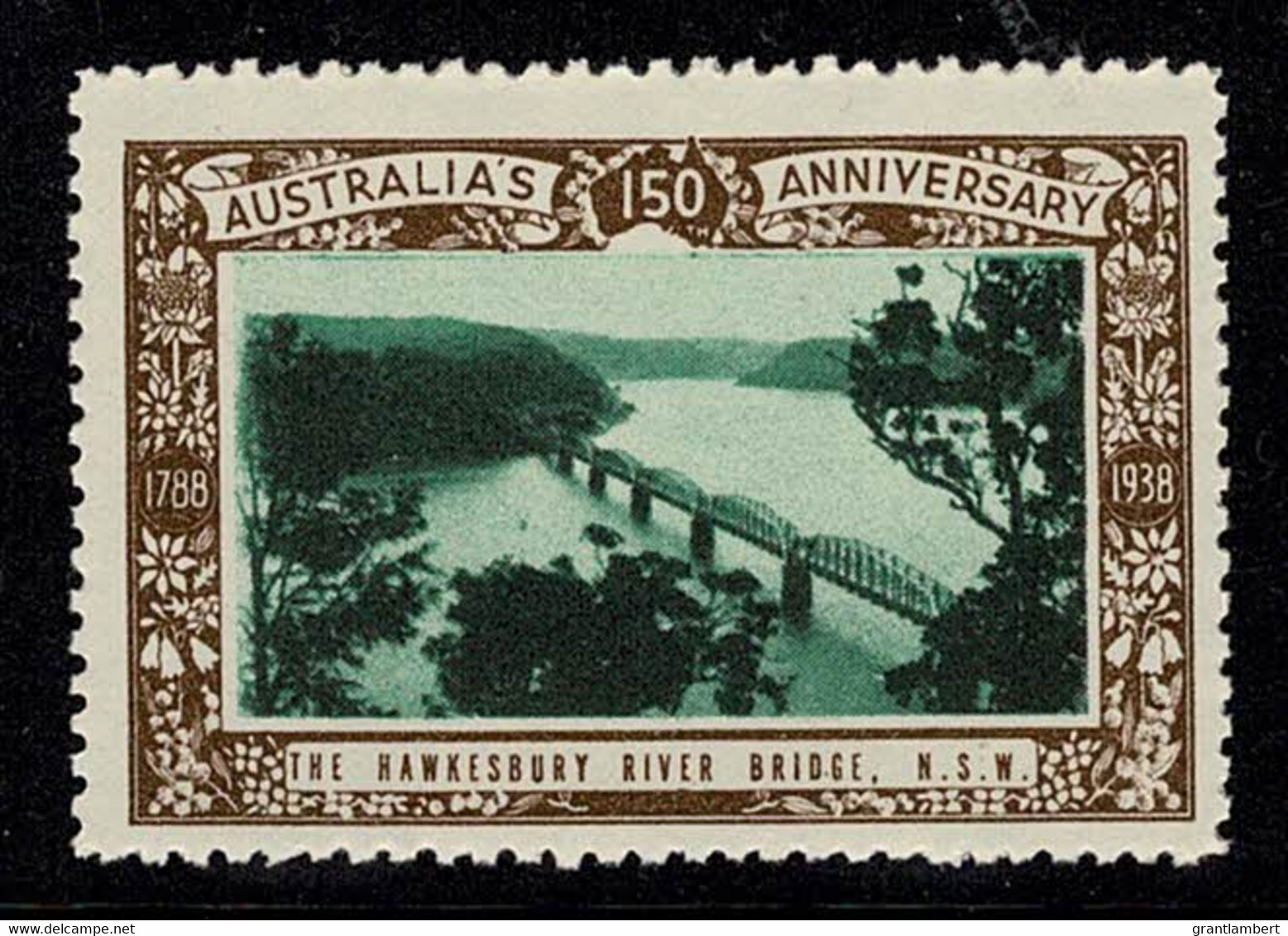 Australia 1938 The Hawkesbury River Bridge - NSW 150th Anniversary Cinderella MNH - Werbemarken, Vignetten