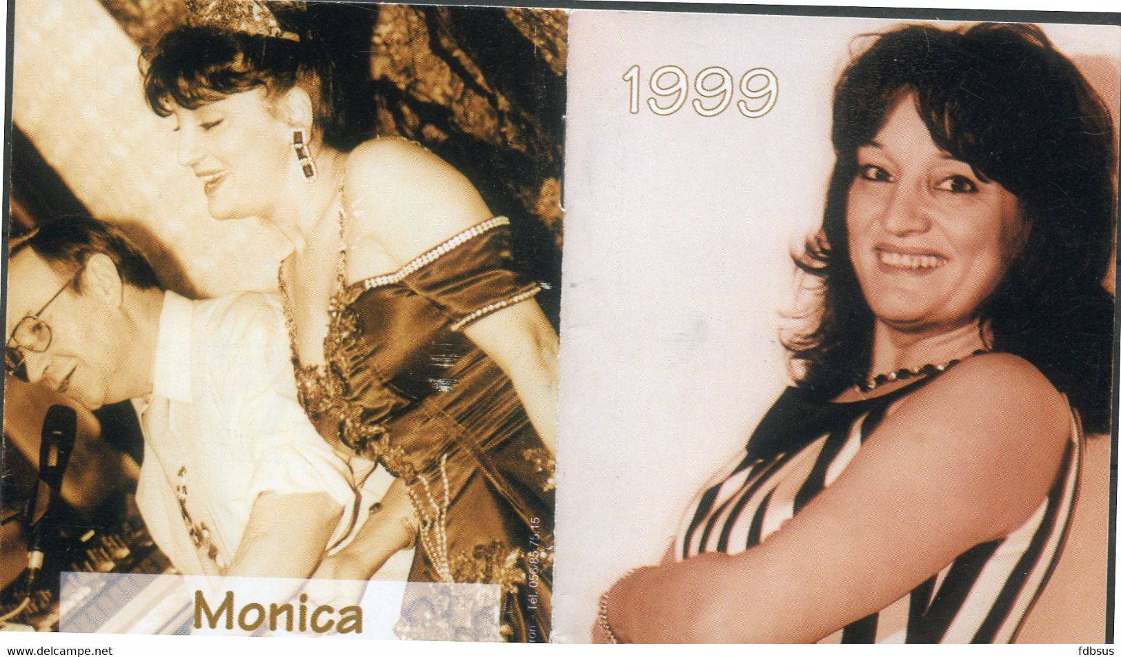1999 Calendrier De MONICA - Mouscron - Chanteuse - Synté - Chant - - Photos