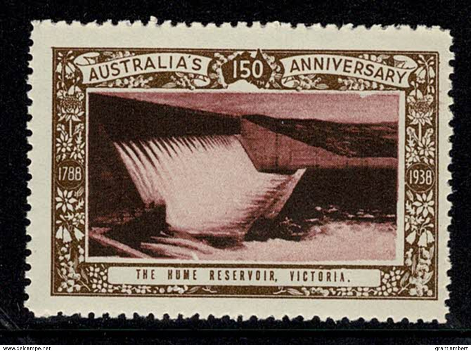 Australia 1938 The Hume Reservoir, Victoria - NSW 150th Anniversary Cinderella MNH - Cinderella