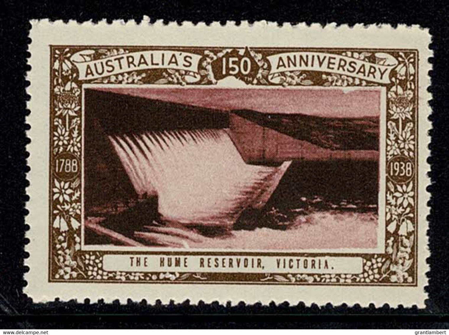 Australia 1938 The Hume Reservoir, Victoria - NSW 150th Anniversary Cinderella MNH - Cinderelas