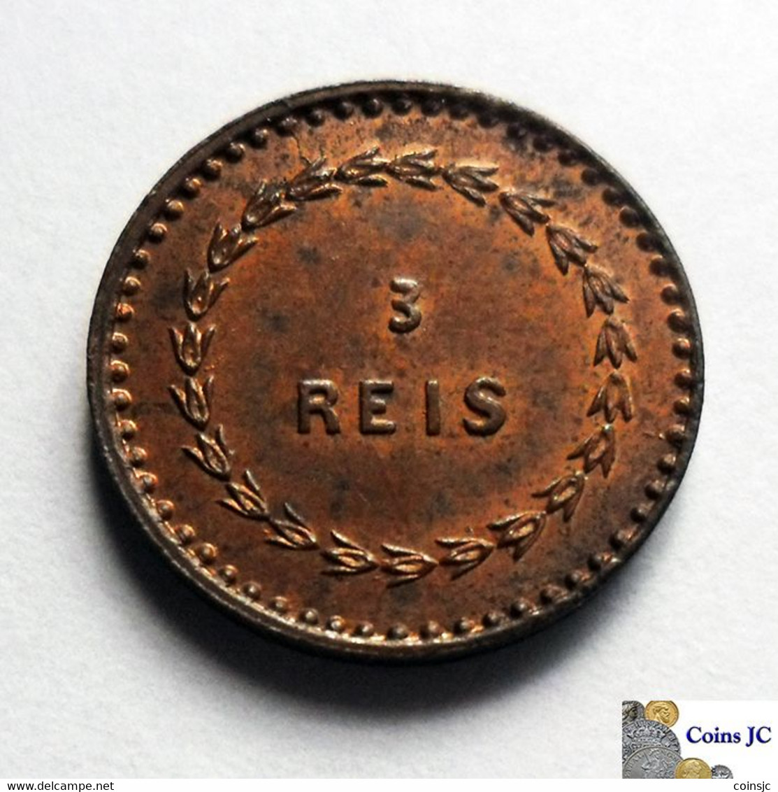 INDIA  PORTUGUESE - 3 Reis - 1871 - Scarce - (SC-) - Indien