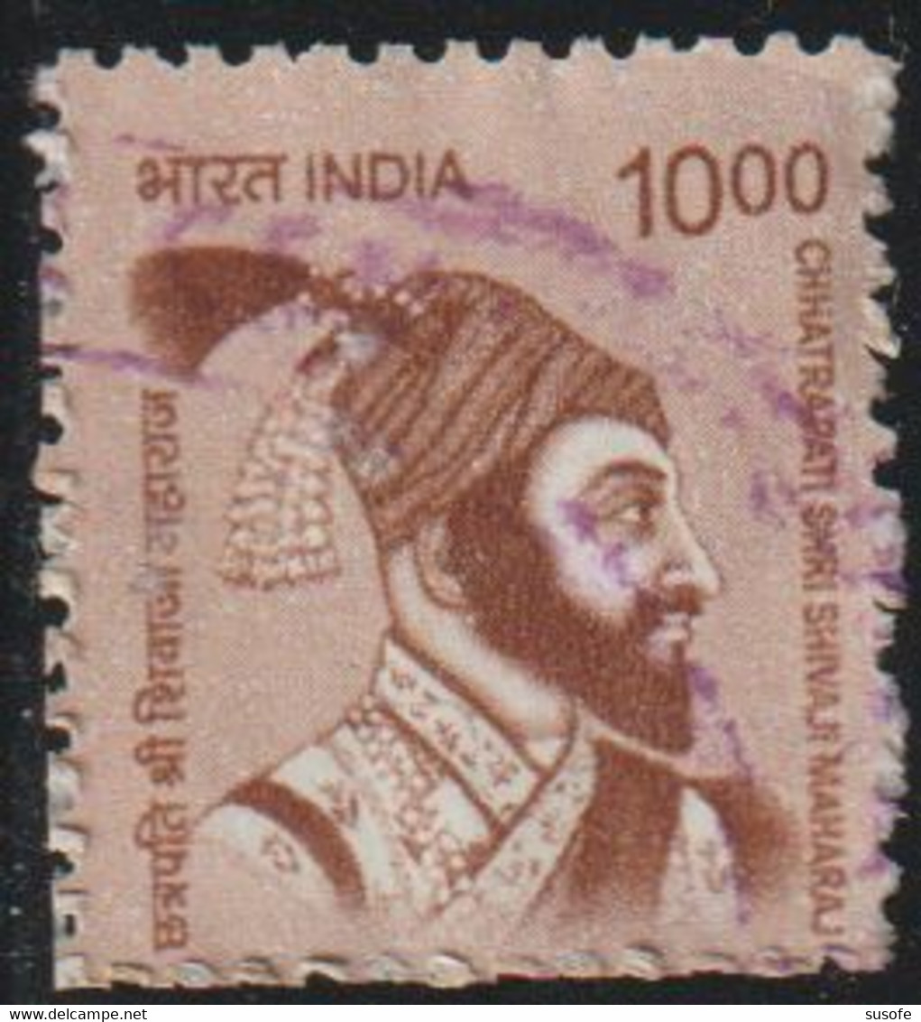India 2016 Scott 2802 Sello º Personajes Ch. Shri Shivaji Maharaj (1630[?]-1680) Lider Hindu Michel 2934 Yvert 2673 - Autres & Non Classés
