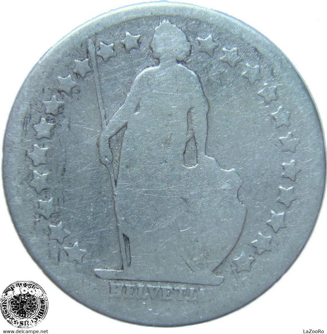 LaZooRo: Switzerland 1/2 Franc 1882 F - Silver - Sonstige & Ohne Zuordnung