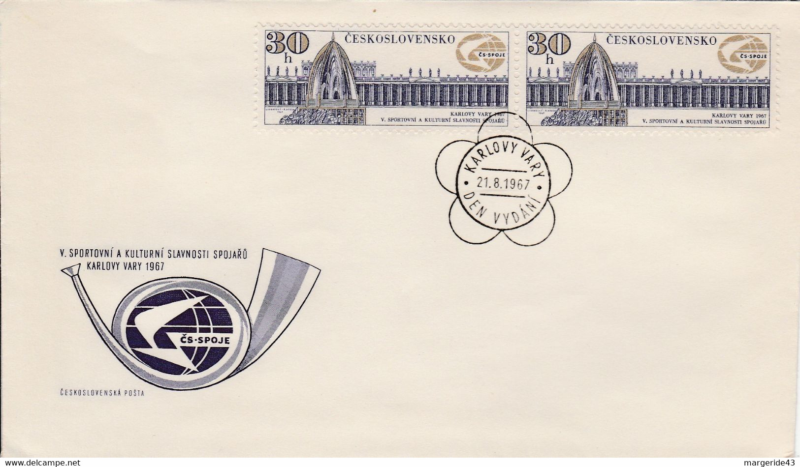 TCHECOSLOVAQUIE FDC 1967 FESTIVAL CULTUREL P T T - Other & Unclassified