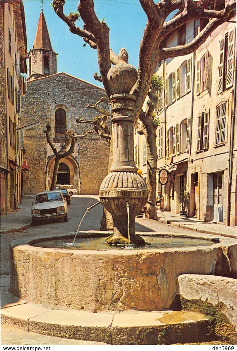 BARGEMON - Fontaine Place De La Mairie - Automobile - Bargemon