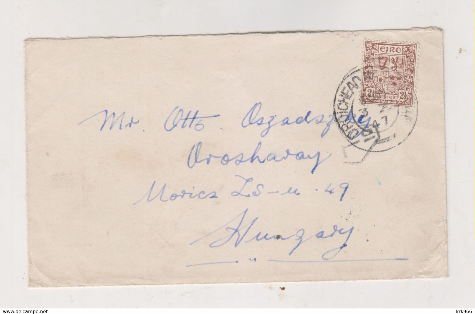 IRELAND 1947 Nice Cover To Hungary - Lettres & Documents