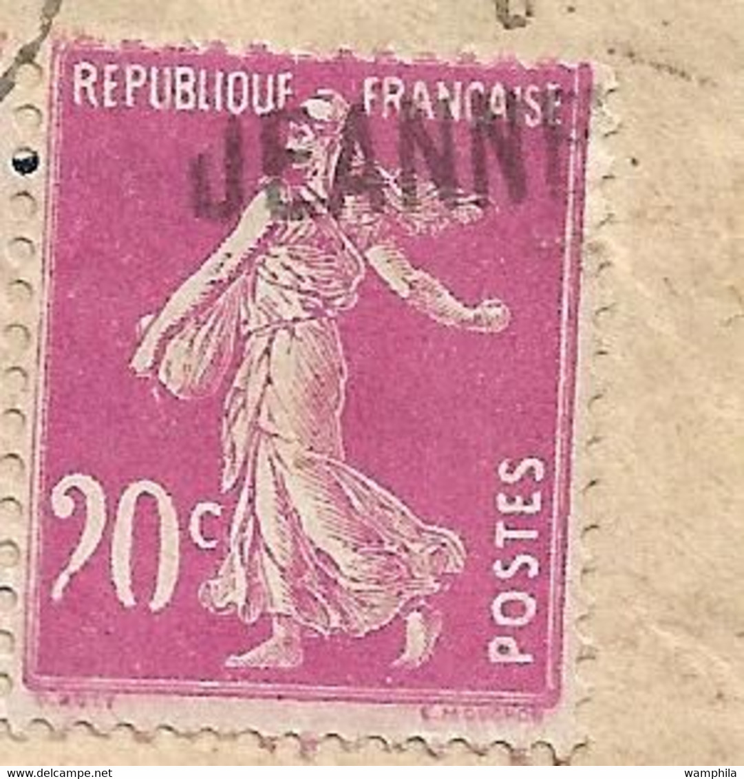 France N°190 Paire Sur Lettre Avec Variété Couleur Dans Les Chiffres. - Brieven En Documenten