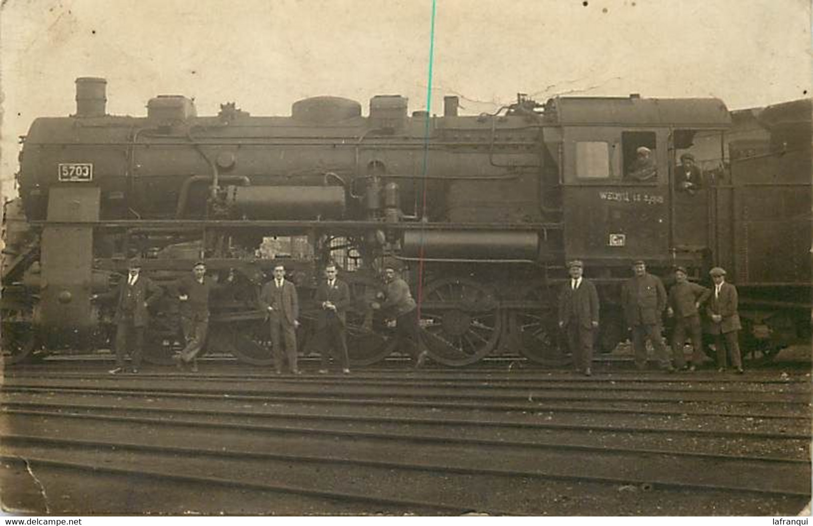 Themes Div-ref FF602-carte Photo Beau Plan Locomotive -theme Trains -train -locomotives -chemin De Fer - Weoau 1923 - Treinen