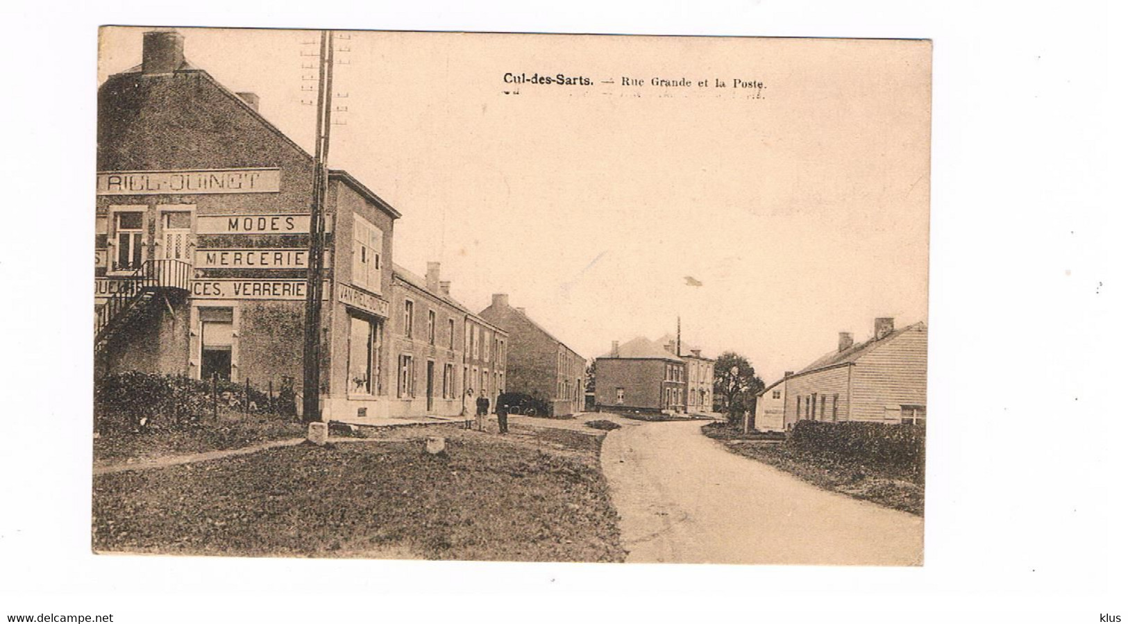 Cul-des-Sarts  Rue Grande Et La Poste - Cul-des-Sarts