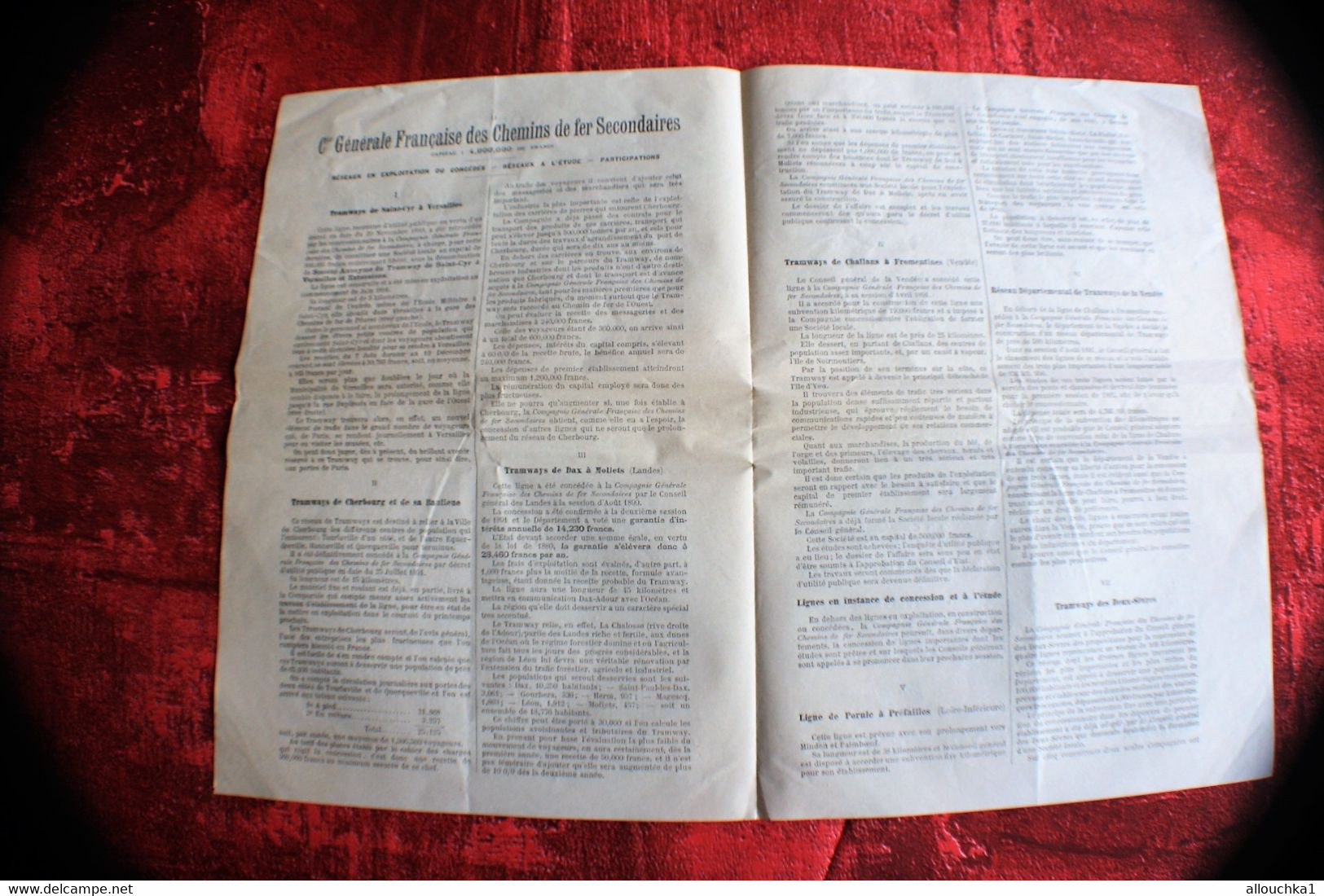 15 JANV 1882-SOUSCRIPTION  BANQUE DES CHEMINS DE FER & INDUSTRIE☛EMISSION PUBLIQUE 300FR 4%☛NOTICE TRAMWAYS CIE LYONNAIS