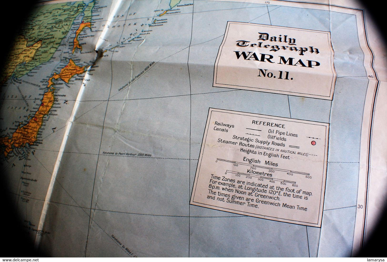 GUERRE WW2-WAR MAP FAR EAST DAILY TELEGRAPH CARTE GÉOGRAPHIQUE ARMÉES☛LONDON☛RAILWAY OIL PIPELINE-STRATEGIC ROAD-STEAMER - Carte Geographique