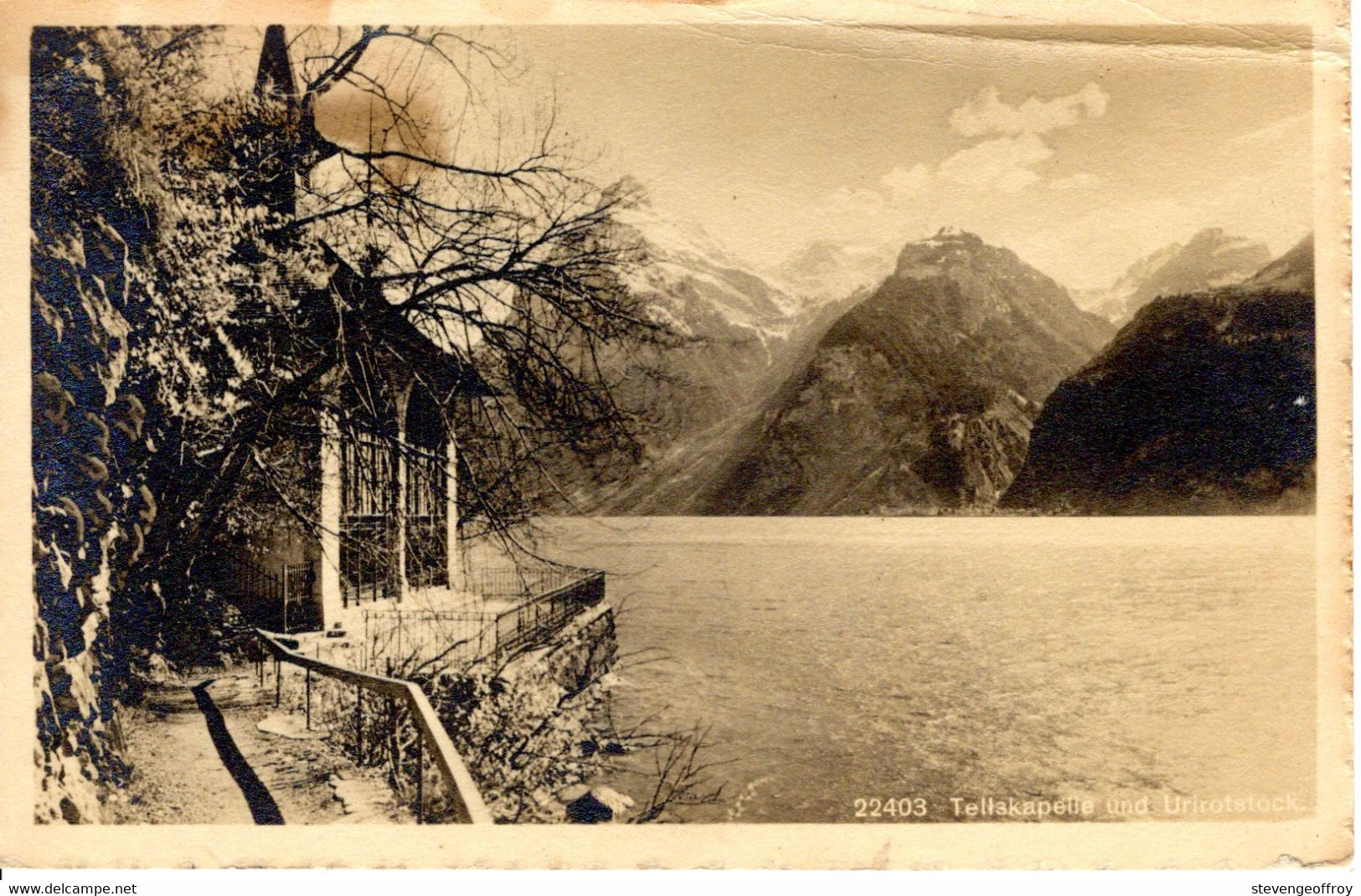 Suisse Zurich Kilchberg Verlag Wehrli CPA Paysage Montagne Lac Tellskapelle Und Uriritstock - Kilchberg