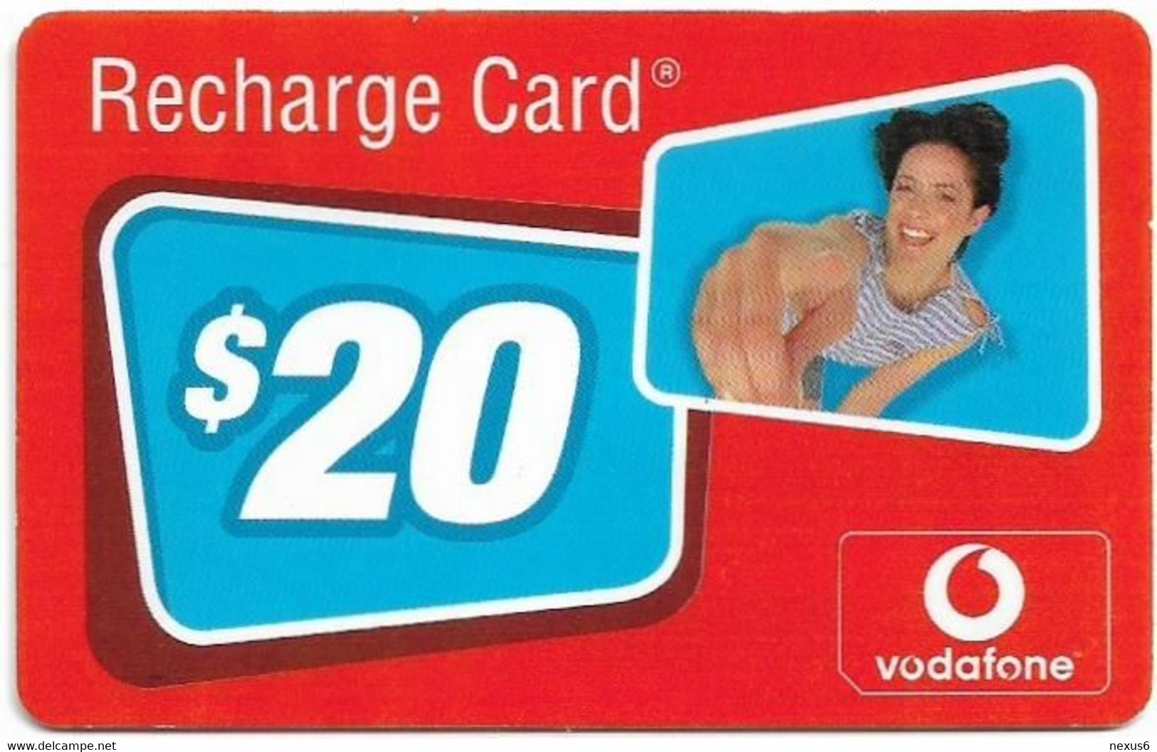 Australia - Vodafone - Recharge Card, Woman, Exp.31.12.2003, GSM Refill 20$, Used - Australia