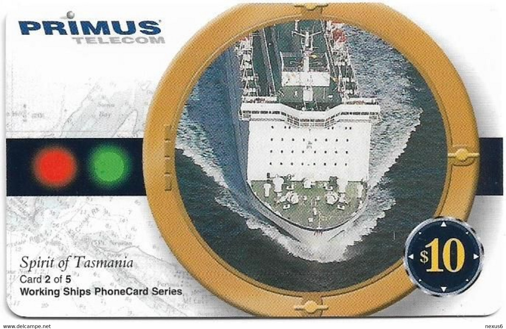 Australia - Primus - Working Ships (Series 2), Spirit Of Tasmania 2-5, Exp.31.07.2002, Remote Mem. 10$, Used - Australia