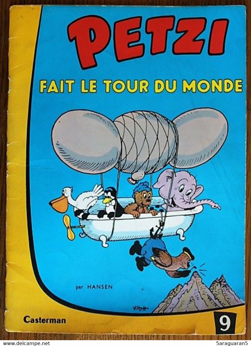 BD PETZI - 9 - Petzi Fait Le Tour Du Monde - Ed. Casterman 1966 - Petzi