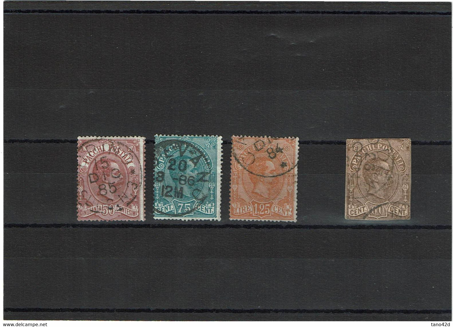 LDR11 - ITALIE REGNO  UMBERTO I PACCHI POSTALI 3 VALEURS OBLITEREES + DECOUPURE ENTIER POSTAL - Pacchi Postali