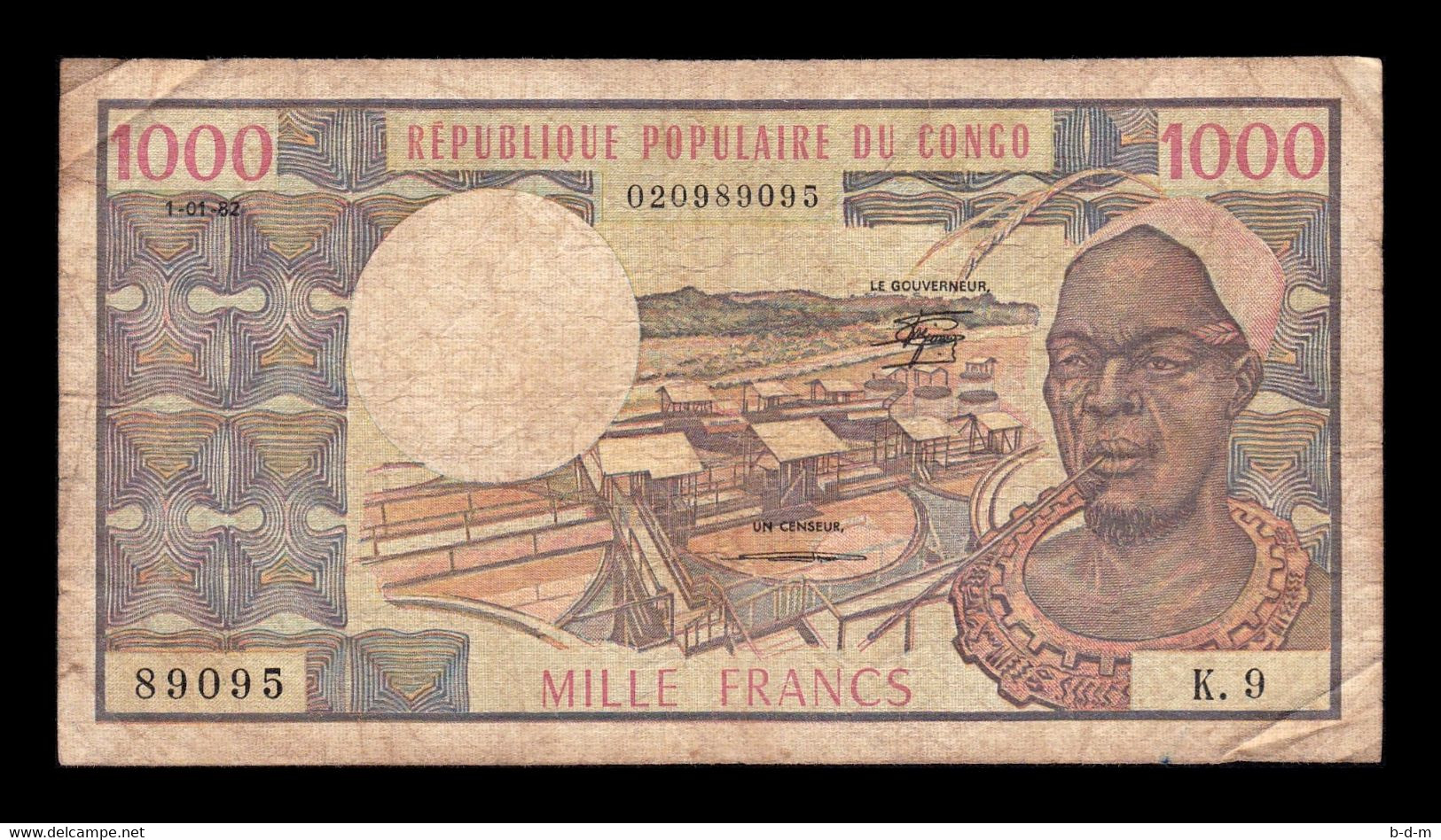 Congo 1000 Francs 01.01.1982 Pick 3e BC F - Republic Of Congo (Congo-Brazzaville)