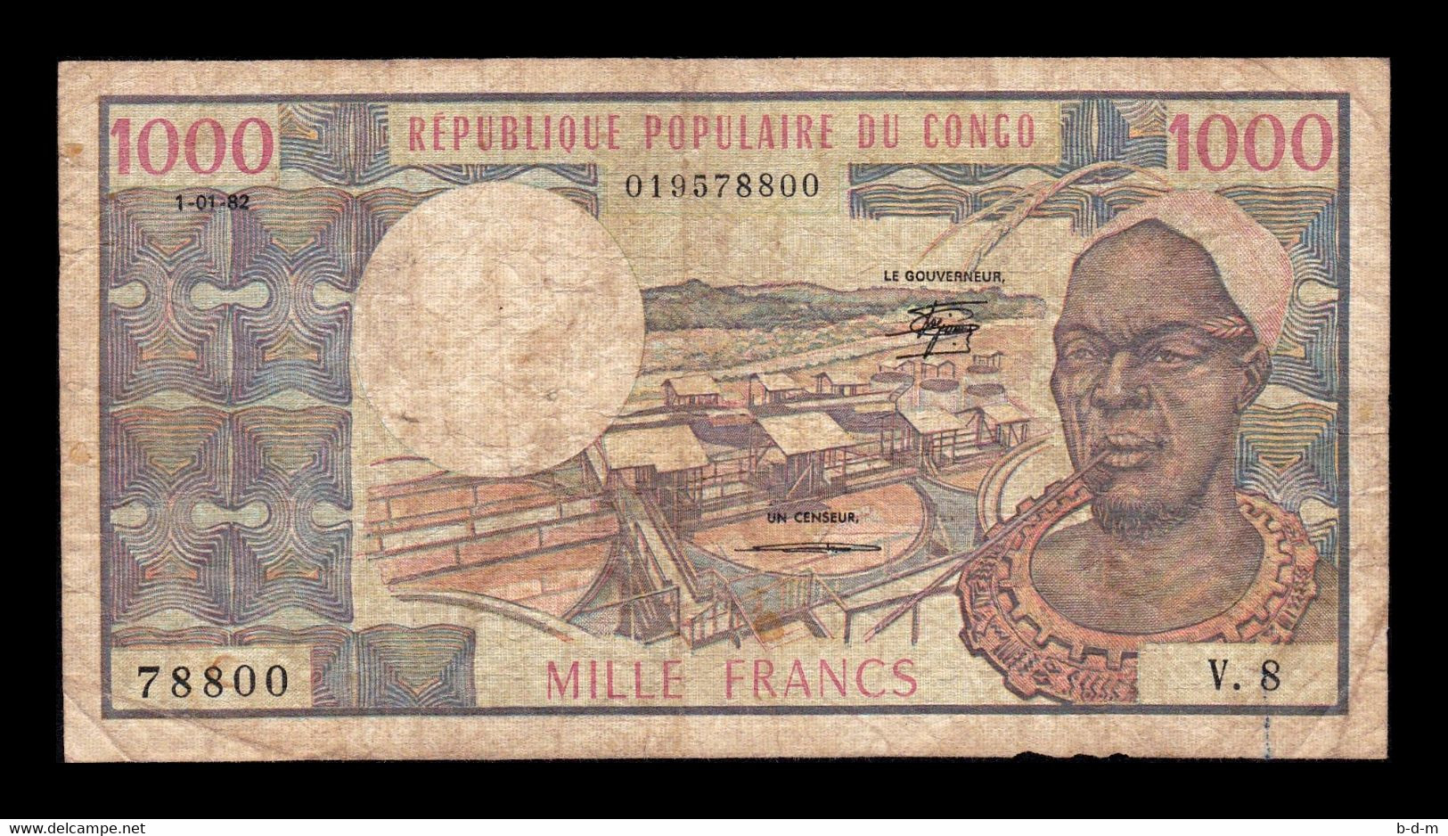 Congo 1000 Francs 01.01.1982 Pick 3e BC F - República Del Congo (Congo Brazzaville)