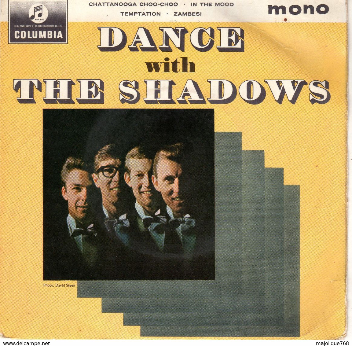 Disque The Shadows - Dance With The Shadows - Columbia SEG 8342 - U K 1964 - - Instrumentaal