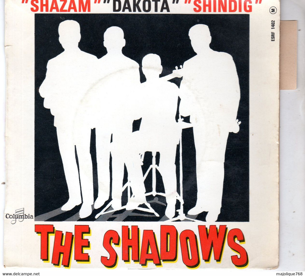 Disque The Shadows - Shazam - Dakota - Columbia ESRF 1402 France 1964 - Instrumental