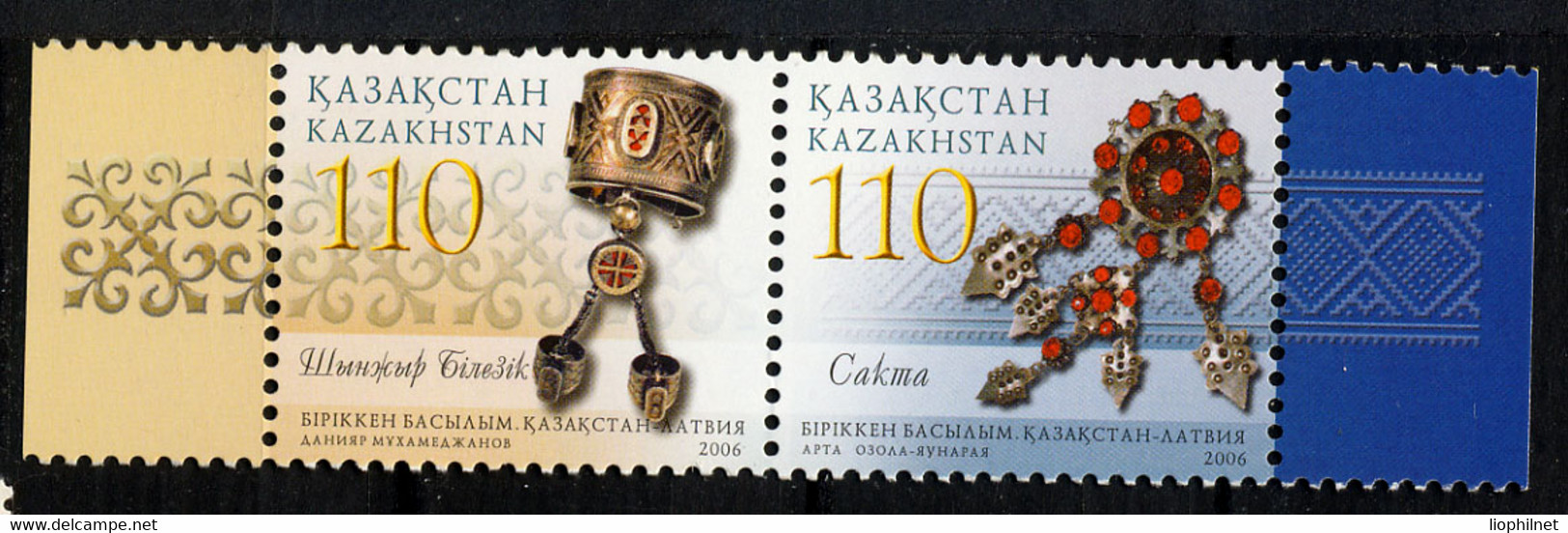 KAZAKHSTAN 2006, Bijoux, émission Commune Avec La Lettonie, 2 Valeurs, Neufs / Mint. R2025 - Kazajstán