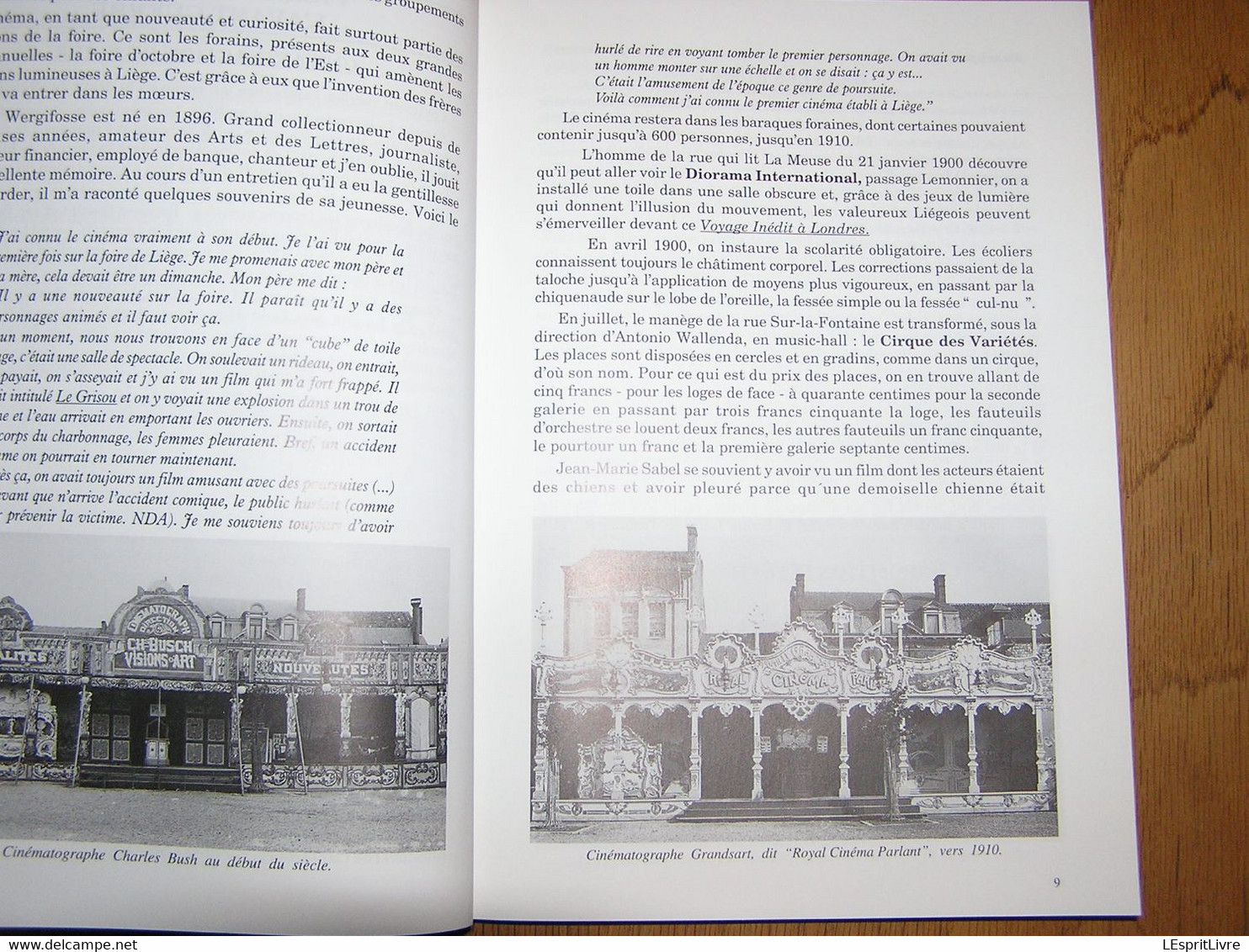 HISTOIRE DES CINEMAS à LIEGE Régionalisme Cinéma Ciné Cinématographe Cinéphilie Caméo Palace Baraque Forain Guerre 40 45 - Belgique