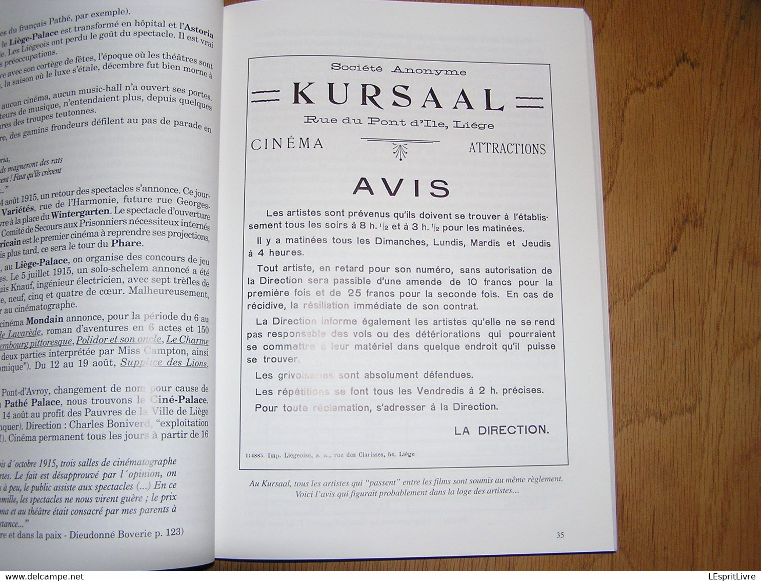 HISTOIRE DES CINEMAS à LIEGE Régionalisme Cinéma Ciné Cinématographe Cinéphilie Caméo Palace Baraque Forain Guerre 40 45